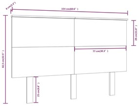 vidaXL Κεφαλάρι Κρεβατιού 154x6x82,5 εκ. από Μασίφ Ξύλο Πεύκου