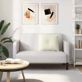 vidaXL Μαξιλάρι Πλάτης Κρεμ 60 x 50 cm Υφασμάτινο Κορντουρά