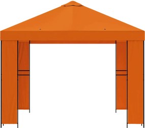 vidaXL Κιόσκι 3 x 3 m Πορτοκαλί Πολυεστέρας και Χάλυβας 190 gsm