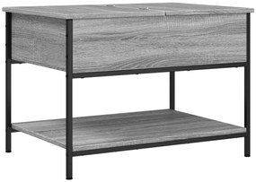 vidaXL Τραπεζάκι Σαλονιού Γκρι Sonoma 70x50x50 εκ. Επεξ. Ξύλο/Μέταλλο