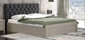 Κρεβάτι Νο56 160x200 Υφ Μαύρο Υπέρδιπλο Οξυά MDF Όλιβ Με Επιλογές Χρωμάτων ΣΒ9-56-14
