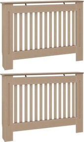 vidaXL Καπάκι Καλοριφέρ 2 pcs Καφέ 112 x 19 x 81,5 cm