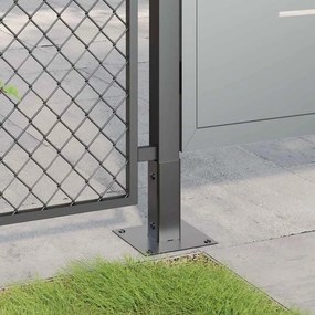 vidaXL Βάσεις στύλων τετράγωνες 12 τεμάχια Χάλυβας με επικάλυψη σκόνης