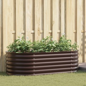 vidaXL Κήπος Υψωμένο Κρεβάτι Καφέ 160x80x44 cm, Γαλβανισμένο Ατσάλι