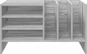 vidaXL Ντουλάπι δίσκων βινυλίου Γκρίζο Σονομα 78,5 x 35 x 45 εκ