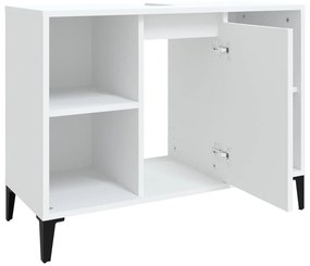 vidaXL Ντουλάπι Νιπτήρα Λευκό 80 x 33 x 60 εκ. Επεξεργασμένο Ξύλο