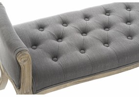 Σκαμπό DKD Home Decor   Φυσικό Σκούρο γκρίζο ξύλο καουτσούκ Καμβάς 109 x 44,5 x 60 cm