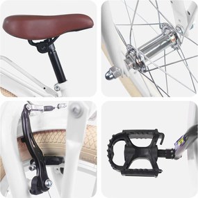 vidaXL Παιδικό Ποδήλατο 20 ίντσες για παιδιά 6-11 ετών Λευκό