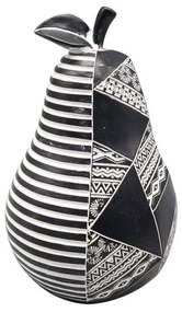Διακοσμητικό Αχλάδι FIG208 10x10x16cm White-Black Espiel Polyresin