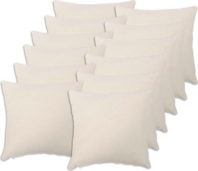 vidaXL Κάλυμμα Μαξιλαριού 12 pcs HEERLEN Κρεμ 50 x 50 cm Μπουκλέ
