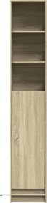 vidaXL Ντουλάπι με Φώτα LED Sonoma Δρυς 36x32,5x200 εκ. Επεξ. Ξύλο