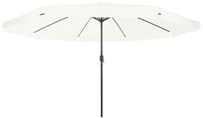 vidaXL Ομπρέλα Κήπου 395x245 εκ Μπεζ Λευκό