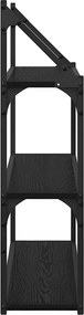 vidaXL Ράφι Τοίχου Επιτοίχιο Μαύρη Οξυά 60 x 21 x 78,5 cm