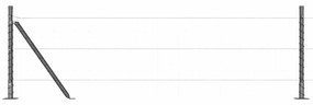 vidaXL Στύλος Περιφράξεων 7 pcs Γκρι Ατσάλι