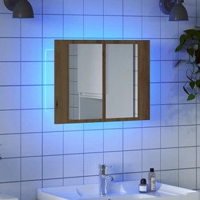 vidaXL Καθρέφτης Ντουλάπι Αρτισιανή Δρυς 60x12x45 εκ. Επεξ. Ξύλο