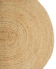 vidaXL Χαλί Φυσικό και Μαύρο 300 x 300 cm Γιούτα