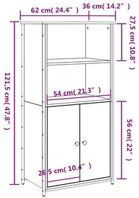 ΝΤΟΥΛΑΠΙ SONOMA ΔΡΥΣ 62X36X121,5 ΕΚ. ΑΠΟ ΕΠΕΞΕΡΓΑΣΜΕΝΟ ΞΥΛΟ 834211