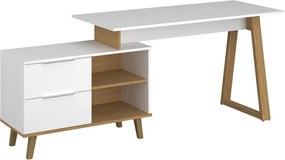 Σύνθεση Γραφείου Neptune Σετ 2τμχ Λευκό Σονόμα TO-NEPTUNESET4