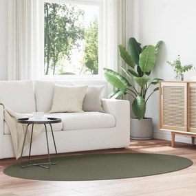 Χαλί vidaXL ""HUARTE"" Σκούρο Πράσινο 140x200 εκ. Ωοειδές