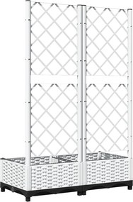 vidaXL Γλάστρα Κήπου Λευκό 80 x 40 x 121,5 cm