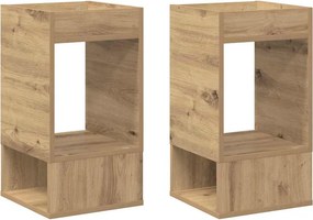 vidaXL End Table 2 τμχ. Artisan Oak 30 x 30 x 56 εκ.