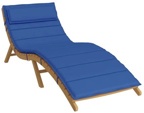 vidaXL Μαξιλάρι Ξαπλώστρας Μπλε Ρουά 180x60x4 εκ. από Ύφασμα Oxford