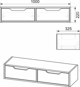 Κονσόλα επιτοίχια Alberto pakoworld σε λευκή απόχρωση 100x32.5x22εκ