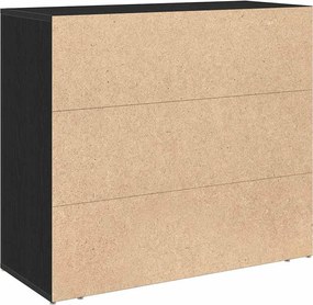 vidaXL Πλαϊνό γραφείο Μαύρη Οξυά 80 x 33 x 70 εκ. Επεξεργασμένο ξύλο