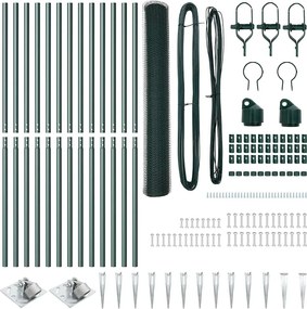 vidaXL Στύλος Περιφράξεων Πράσινο 25 x 1,4 m (25 mm δίχτυ)