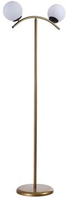 Φωτιστικό Δαπέδου 534LUN5452 30x148cm 2xE27 40W White-Gold Opviq