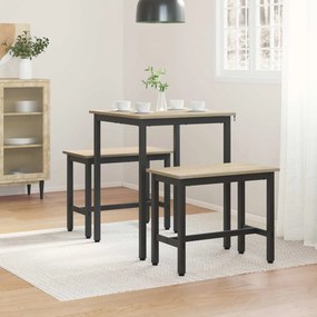 vidaXL Τραπεζαρίες 60 x 60 x 75 cm Επεξεργασμένο Ξύλο Sonoma Δρυς
