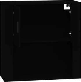 vidaXL Ντουλάπι Τοίχου Μαύρο 80x33x80 εκ. Επεξεργασμένο Ξύλο