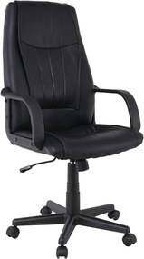 BF1410 Πολυθρόνα Γραφείου Διευθυντή Pu Μαύρο   1τμχ