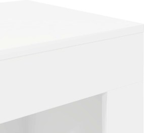 vidaXL Τραπεζάκι Πλευράς Λευκό 60 x 40 x 65 εκ. Επεξεργασμένο Ξύλο