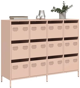 vidaXL Ντουλάπι Ροζ 135x39x103,5 εκ. από Χάλυβα Ψυχρής Έλασης