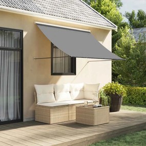 vidaXL Τέντα Συρόμενη Ανθρακί 250 x 150 εκ. από Ύφασμα και Ατσάλι