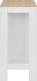 vidaXL Τραπέζι Μπαρ με Ράφι Λευκό 110 x 50 x 103 εκ.