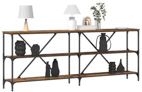 vidaXL Τραπέζι Κονσόλας με ράφι Παλιό Ξύλο 200 x 30 x 75 εκ