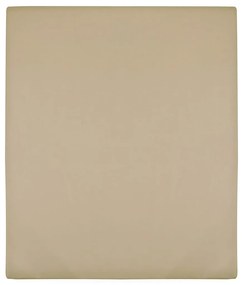 Σεντόνι με Λάστιχο Taupe 180x200 εκ. Βαμβακερό Ζέρσεϊ - Μπεζ-Γκρι