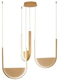 Κρεμαστό Φωτιστικό Οροφής 66cm LED 54W IP20 3000-4000K Zambelis-23169-Χρυσό 23169
