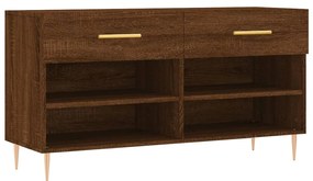 vidaXL Παπουτσοθήκη Καφέ Δρυς 102 x 35 x 55 εκ. από Επεξεργασμένο Ξύλο
