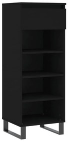 vidaXL Παπουτσοθήκη Μαύρη 40 x 36 x 105 εκ. από Επεξεργασμένο Ξύλο