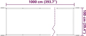vidaXL Τέντα Κάθετη Λευκή 100 x 1000 εκ. από Ύφασμα Oxford