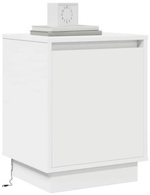 vidaXL Κομοδίνο με Λευκό 39 x 34.5 x 50 εκ. Επεξεργασμένο ξύλο