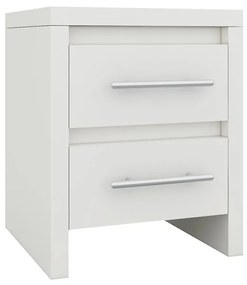 KENNEL Κομοδίνο 2 Συρτάρια, Απόχρωση Άσπρο 47x39x57cm Ε765,3