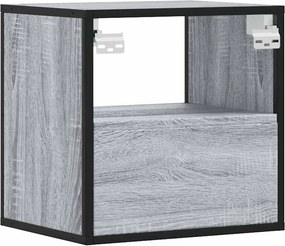vidaXL Επίτοιχο κομοδίνο Grey Sonoma 40x31x39,5 cm