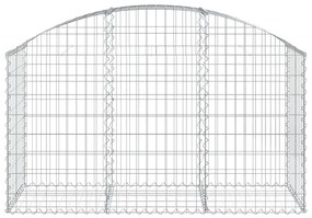 vidaXL Συρματοκιβώτιο Τοξωτό 150x50x80/100εκ. από Γαλβανισμένο Χάλυβα