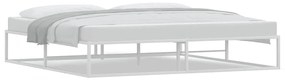 vidaXL Πλαίσιο κρεβατιού χωρίς στρώμα Λευκό 200x200 cm Μεταλλικό