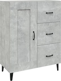vidaXL Ντουλάπι Γκρι Σκυροδέματος 69,5x34x90 εκ. Επεξεργασμένο Ξύλο