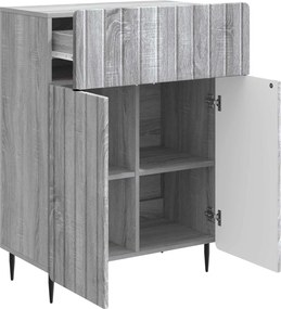 vidaXL Πλαϊνό γραφείο Γκρι Sonoma 66 x 34,5 x 92 εκ.